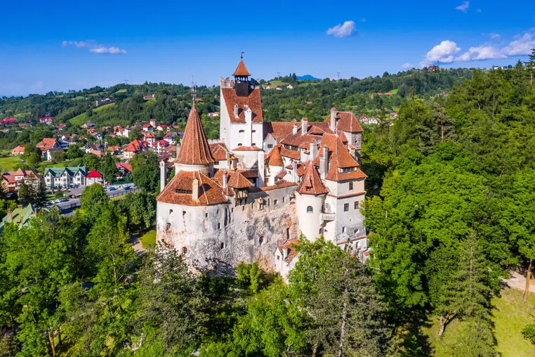 Brasov, Transylvania. Romania. The medieval Castle of Bran, known for the myth of Dracula.